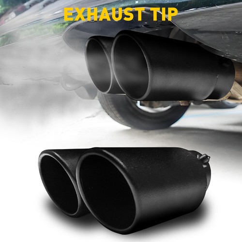 Dual exhaust tips - tips, black