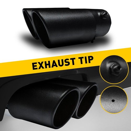 Dual exhaust tips black - exhaust,